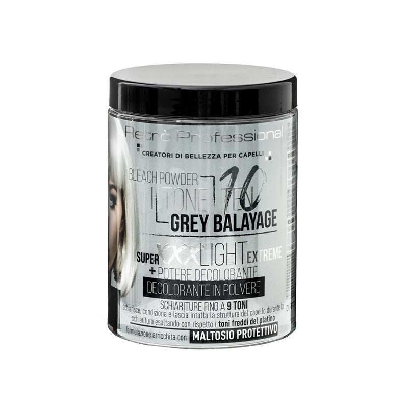Retrò Professional Bleach Powder I-Tone Ten Grey Balayage Decolorante in polvere - Hairesia Italia